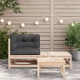 Equine garden sofa with cushions and footrest by , Modular outdoor sofas - Ref: Foro24-838109, Price: 113,87 €, Discount: %