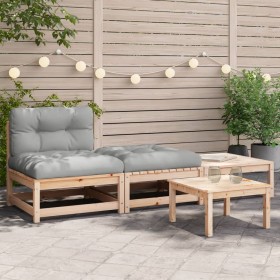 Garden sofa without armrests with cushions and footrest by , Modular outdoor sofas - Ref: Foro24-838142, Price: 147,99 €, Dis...