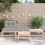 Gartensofa ohne Armlehnen mit Kissen und Fußstütze von , Modulare Sofas für den Außenbereich - Ref: Foro24-838142, Preis: 147...