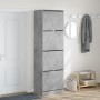 Mueble zapatero 4 cajones abatibles gris hormigón 60x42x204 cm de , Zapateros y organizadores de calzado - Ref: Foro24-321439...