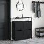 Mueble zapatero con 4 cajones abatibles negro 100x34x112 cm de , Zapateros y organizadores de calzado - Ref: Foro24-3214413, ...