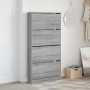 Shoe cabinet with 4 folding drawers Sonoma gray 80x21x163.5 cm by , Shoe racks and shoe organizers - Ref: Foro24-3214369, Pri...