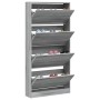 Shoe cabinet with 4 folding drawers Sonoma gray 80x21x163.5 cm by , Shoe racks and shoe organizers - Ref: Foro24-3214369, Pri...