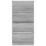 Shoe cabinet with 4 folding drawers Sonoma gray 80x21x163.5 cm by , Shoe racks and shoe organizers - Ref: Foro24-3214369, Pri...