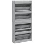 Shoe cabinet with 4 folding drawers Sonoma gray 80x21x163.5 cm by , Shoe racks and shoe organizers - Ref: Foro24-3214369, Pri...