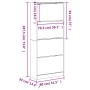 Shoe cabinet with 4 folding drawers concrete gray 80x34x187.5cm by , Shoe racks and shoe organizers - Ref: Foro24-3214381, Pr...