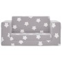 Sofá de niños de 2 plazas felpa suave gris claro con estrellas de , Mobiliario para bebés y niños pequeños - Ref: Foro24-3570...