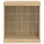 Sideboard mit LED-Leuchten Sonoma-Eiche 60,5x37x67 cm von , Sideboards - Ref: Foro24-836695, Preis: 64,48 €, Rabatt: %