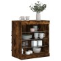 Sideboard with LED lights smoked oak 60.5x37x67 cm by , Sideboards - Ref: Foro24-836697, Price: 66,34 €, Discount: %