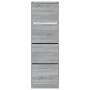 Shoe cabinet with 4 folding drawers Sonoma gray 60x34x187.5 cm by , Shoe racks and shoe organizers - Ref: Foro24-3214376, Pri...