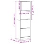 Shoe cabinet with 4 folding drawers Sonoma gray 60x34x187.5 cm by , Shoe racks and shoe organizers - Ref: Foro24-3214376, Pri...