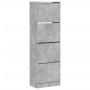 Mueble zapatero 4 cajones abatibles gris hormigón 60x34x187,5cm de , Zapateros y organizadores de calzado - Ref: Foro24-32143...