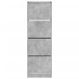 Mueble zapatero 4 cajones abatibles gris hormigón 60x34x187,5cm de , Zapateros y organizadores de calzado - Ref: Foro24-32143...