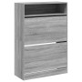 Schuhschrank mit 2 Klappschubladen Sonomagrau 80x34x116 cm von , Schuhregale und Schuhorganisatoren - Ref: Foro24-3214411, Pr...