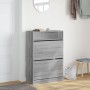 Mueble zapatero 2 cajones abatibles gris Sonoma 80x34x116 cm de , Zapateros y organizadores de calzado - Ref: Foro24-3214411,...