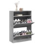 Schuhschrank mit 2 Klappschubladen Sonomagrau 80x34x116 cm von , Schuhregale und Schuhorganisatoren - Ref: Foro24-3214411, Pr...