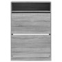 Schuhschrank mit 2 Klappschubladen Sonomagrau 80x34x116 cm von , Schuhregale und Schuhorganisatoren - Ref: Foro24-3214411, Pr...