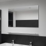 Wall mirror with tempered glass shelf 100x60 cm by , Mirrors - Ref: Foro24-326250, Price: 51,63 €, Discount: %