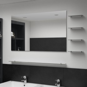 Wall mirror with 5 shelves silver 100x60 cm by , Mirrors - Ref: Foro24-326252, Price: 49,99 €, Discount: %