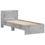 Cama con cabecero madera de ingeniería gris hormigón 90x200 cm de , Camas y somieres - Ref: Foro24-838627, Precio: 79,90 €, D...