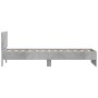 Cama con cabecero madera de ingeniería gris hormigón 90x200 cm de , Camas y somieres - Ref: Foro24-838627, Precio: 79,90 €, D...