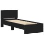 Estructura cama con cabecero madera ingeniería negro 90x200 cm de , Camas y somieres - Ref: Foro24-838625, Precio: 84,42 €, D...