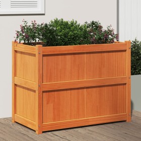 Outdoor planter solid wax brown pine wood 90x50x70 cm by , Pots and planters - Ref: Foro24-837471, Price: 87,99 €, Discount: %