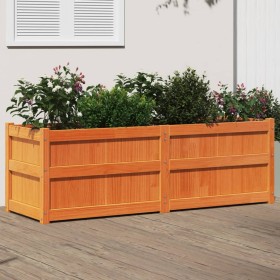 Outdoor planter solid wax brown pine wood 150x50x50 cm by , Pots and planters - Ref: Foro24-837486, Price: 105,06 €, Discount: %