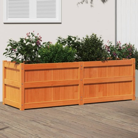 Outdoor planter solid wax brown pine wood 150x50x50 cm by , Pots and planters - Ref: Foro24-837486, Price: 105,52 €, Discount: %