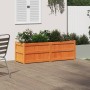 Outdoor planter solid wax brown pine wood 150x50x50 cm by , Pots and planters - Ref: Foro24-837486, Price: 105,52 €, Discount: %