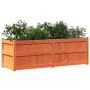 Outdoor planter solid wax brown pine wood 150x50x50 cm by , Pots and planters - Ref: Foro24-837486, Price: 105,52 €, Discount: %