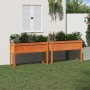 Jardineras con patas 2 uds madera maciza de pino marrón cera de , Maceteros y jardineras - Ref: Foro24-837569, Precio: 99,99 ...