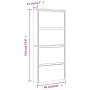 Shoe cabinet with mirror 4 levels Sonoma gray 63x17x134 cm by , Shoe racks and shoe organizers - Ref: Foro24-3228278, Price: ...