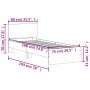 Estructura cama con cabecero madera ingeniería blanca 75x190 cm de , Camas y somieres - Ref: Foro24-838659, Precio: 73,96 €, ...