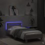 Bed frame headboard LED lights Sonoma gray 75x190 cm by , Beds and slatted bases - Ref: Foro24-838755, Price: 76,71 €, Discou...