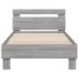 Bed frame headboard LED lights Sonoma gray 75x190 cm by , Beds and slatted bases - Ref: Foro24-838755, Price: 76,71 €, Discou...