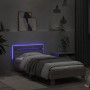 Estructura de cama cabecero luces LED gris Sonoma 90x190 cm de , Camas y somieres - Ref: Foro24-838748, Precio: 90,13 €, Desc...