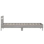 Estructura de cama cabecero luces LED gris Sonoma 90x190 cm de , Camas y somieres - Ref: Foro24-838748, Precio: 90,13 €, Desc...