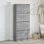 Mueble zapatero 4 cajones abatibles gris Sonoma 80x34x187,5 cm de , Zapateros y organizadores de calzado - Ref: Foro24-321438...