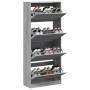 Mueble zapatero 4 cajones abatibles gris Sonoma 80x34x187,5 cm de , Zapateros y organizadores de calzado - Ref: Foro24-321438...