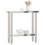 Stainless steel kitchen work table 82.5x30x85 cm by , Restoration - Ref: Foro24-376451, Price: 132,95 €, Discount: %