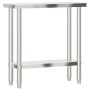 Stainless steel kitchen work table 82.5x30x85 cm by , Restoration - Ref: Foro24-376451, Price: 132,95 €, Discount: %