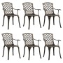 Garden chairs 6 units cast aluminum bronze by , Garden chairs - Ref: Foro24-3216319, Price: 781,99 €, Discount: %