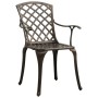 Garden chairs 6 units cast aluminum bronze by , Garden chairs - Ref: Foro24-3216319, Price: 781,99 €, Discount: %