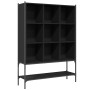 Black engineered wood shelf 102x30x141.5 cm by , Bookcases and shelves - Ref: Foro24-3214329, Price: 106,86 €, Discount: %