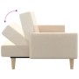 2-seater sofa bed in cream fabric by , Sofas - Ref: Foro24-375761, Price: 254,91 €, Discount: %