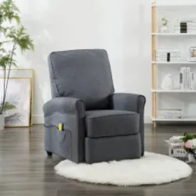 Sillón de masaje de tela gris oscuro de , Sillones de masaje eléctricos - Ref: Foro24-322449, Precio: 178,99 €, Descuento: %