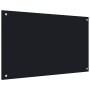 Protección salpicaduras cocina vidrio templado negro 80x50 cm de vidaXL, Herramientas y utensilios de cocina - Ref: Foro24-24...