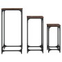 Stackable side tables 3 units oak brown engineered wood by , Side tables - Ref: Foro24-838942, Price: 47,61 €, Discount: %