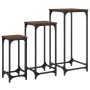 Stackable side tables 3 units oak brown engineered wood by , Side tables - Ref: Foro24-838942, Price: 47,61 €, Discount: %